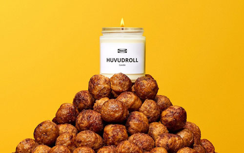 Huvudroll – свеча с ароматом фрикаделек от IKEA