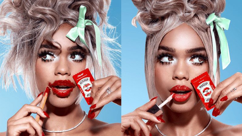 Ketchup Or Makeup: блеск для губ в виде кетчупа от Рианны